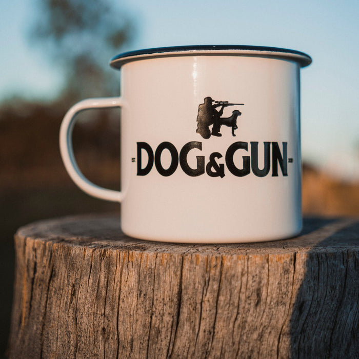Dog and Gun Big Dog Enamel Mug 2