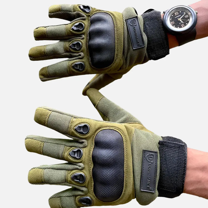 Dominance Biker Gloves Full Finger - Green DOMINANCE