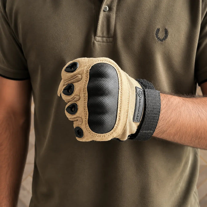 Dominance Biker Gloves Full Finger – Brown Dominance PK