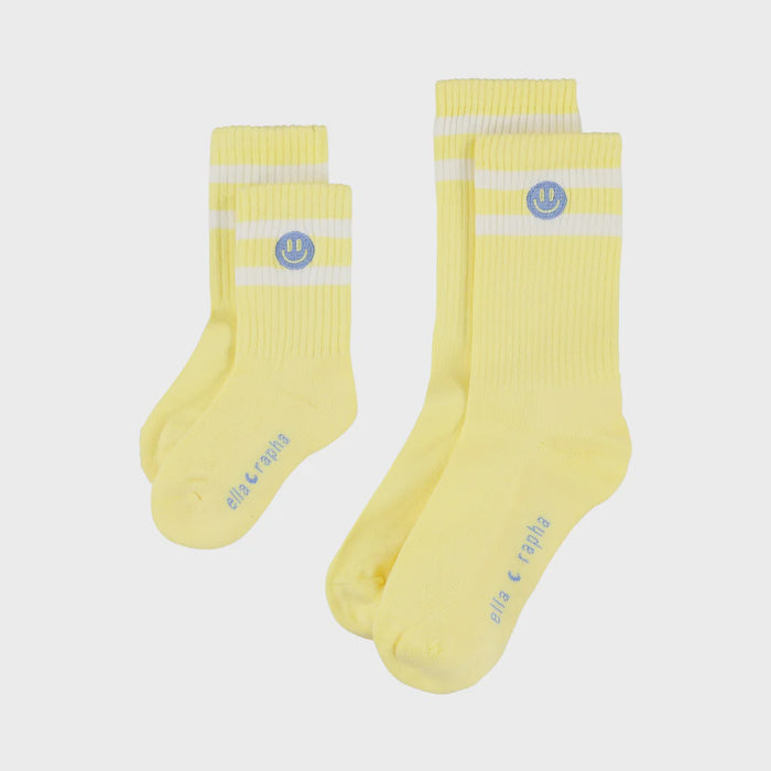 Ella and Rapha | Smiley socks - butter yellow