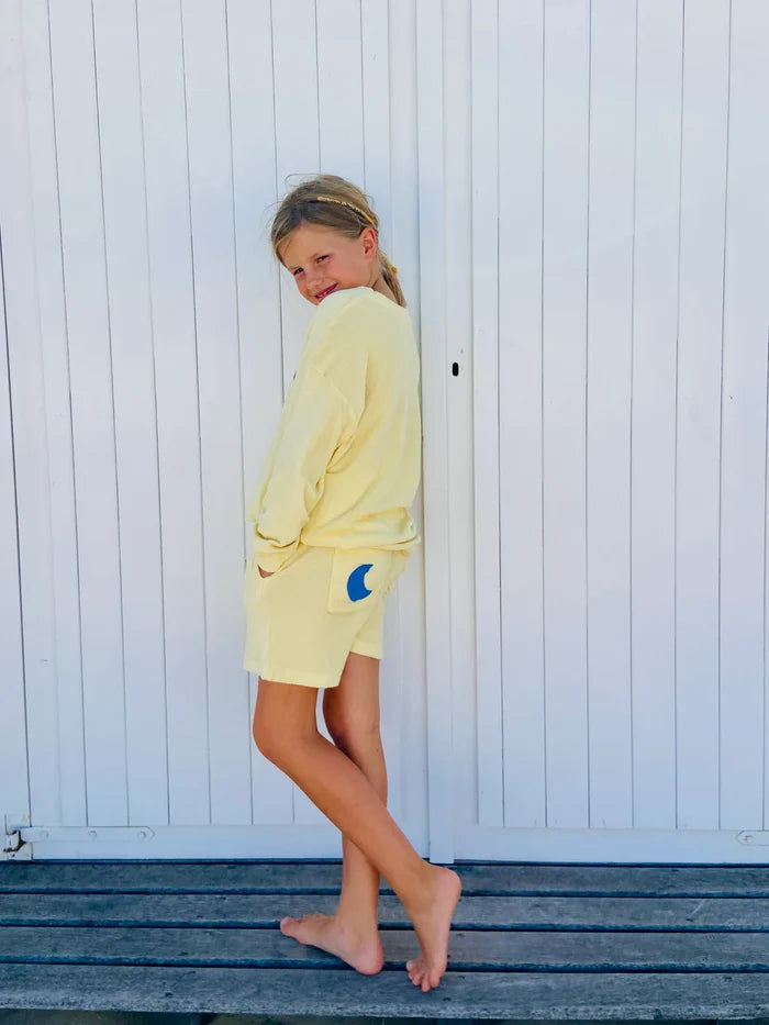 Ella and rapha | Sweater terry sunset club - butter yellow
