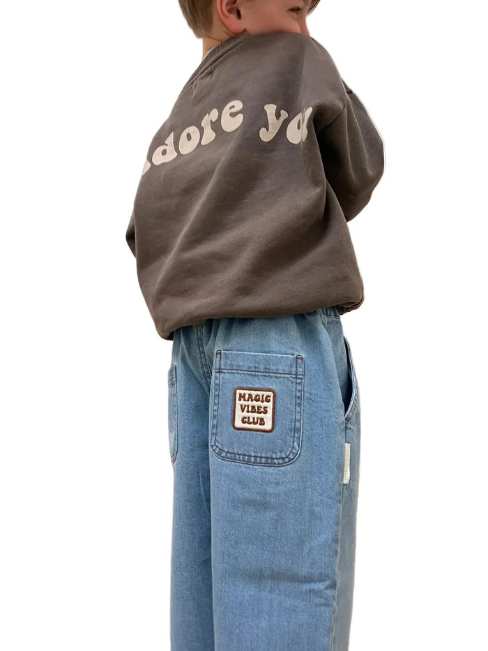 Ella & Rapha | Blue denim pants MOON kids