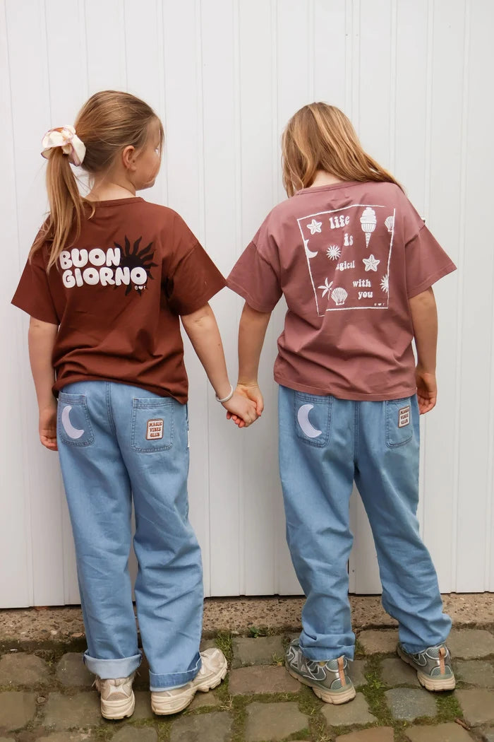 Ella & Rapha | Blue denim pants MOON kids