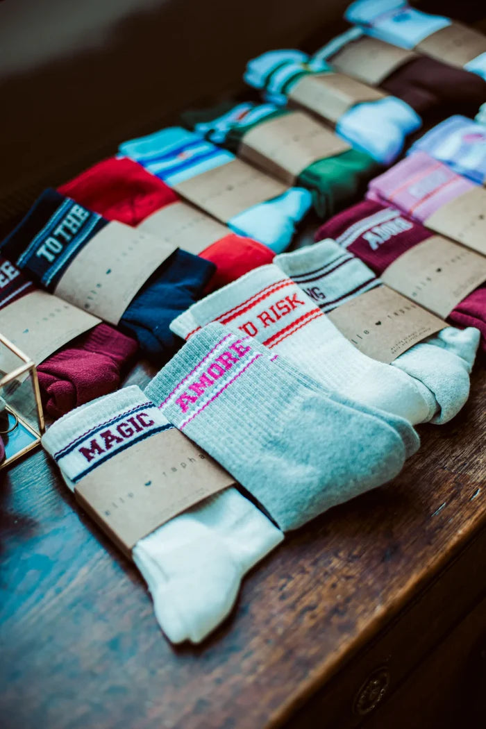 Elle and rapha | Seashell Socks | Lila