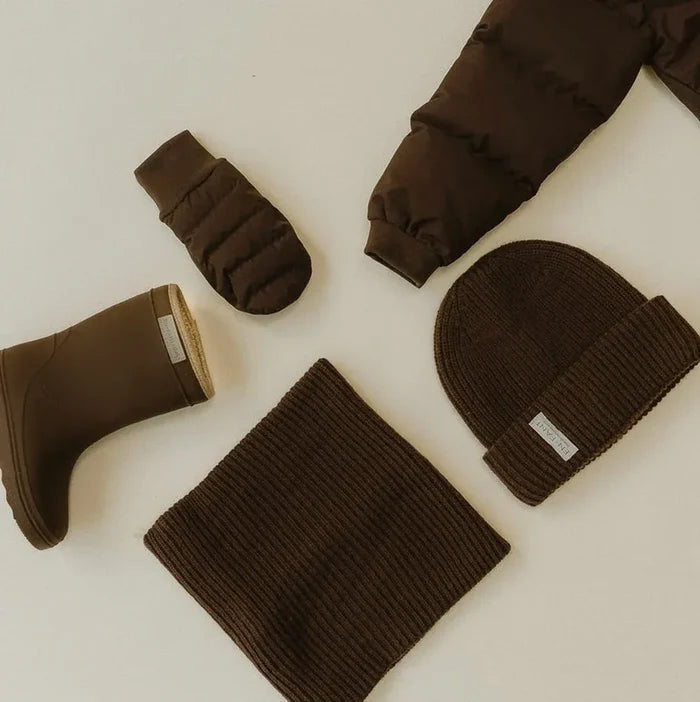 En Fant | Waterproof mittens with zipper | Coffee Bean