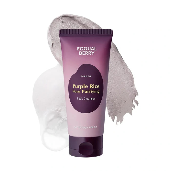 Eqqualberry. Purple Rice Pore Purifying Pack Cleanser 130g | Lady Bonita | Korean beauty NZ