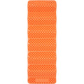 Orange foam mattress on a white background