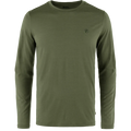 Green long-sleeve shirt with a small logo on a white background