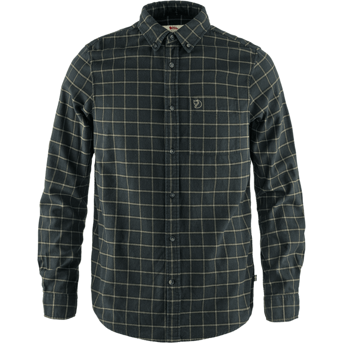 Fjällräven Övik Men's Flannel Shirt - Dark Grey 1