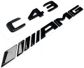 Gloss Black C43 + AMG Emblem Badge Replacement - Mercedes
