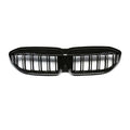 Gloss Black Dual Slat Front Grilles - BMW G20 / G28 3 Series