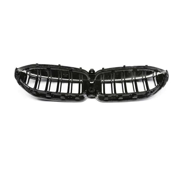 Gloss Black Dual Slat Front Grilles - BMW G20 / G28 3 Series