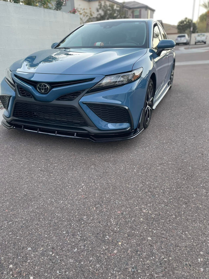 Gloss Black Front Lip - Toyota Camry 2021-2024 SE XSE