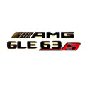 Gloss Black GLE63S+AMG Emblem Badge Replacement - MERCEDES BENZ W166 W167 GLE63 REAR TRUNK