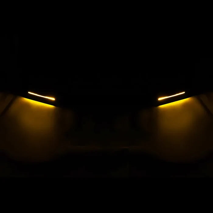 GLOSS BLACK LED FRONT BUMPER LIP W/ LED - HONDA CIVIC Si & HATCHBACK