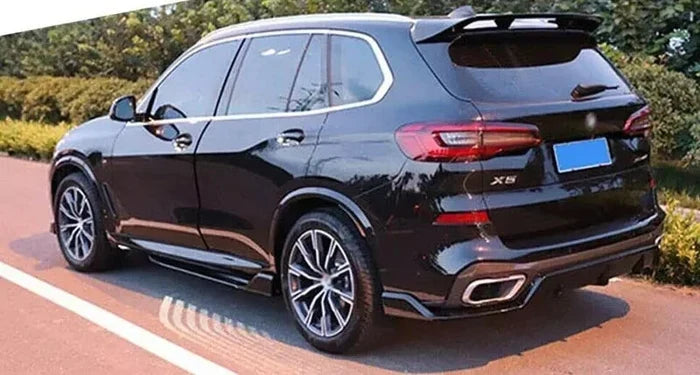 Gloss Black Side Skirt Extensions-  19-25 BMW G05 X5 M Sport