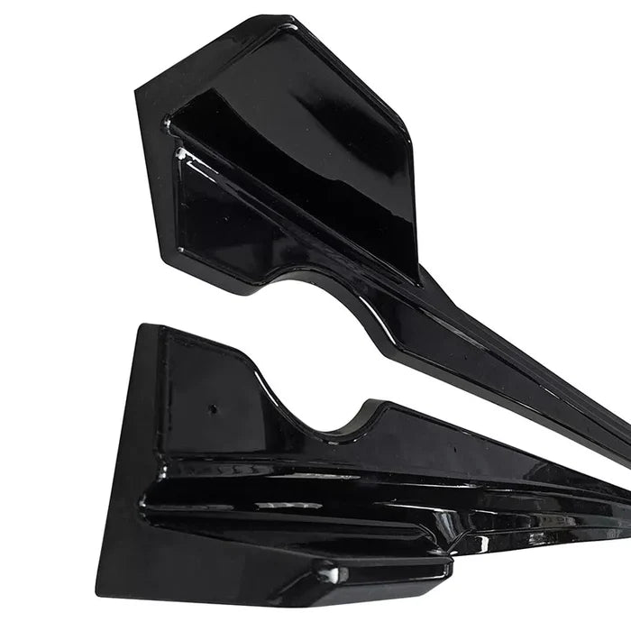 Gloss Black Side Skirt Extensions-  19-25 BMW G05 X5 M Sport