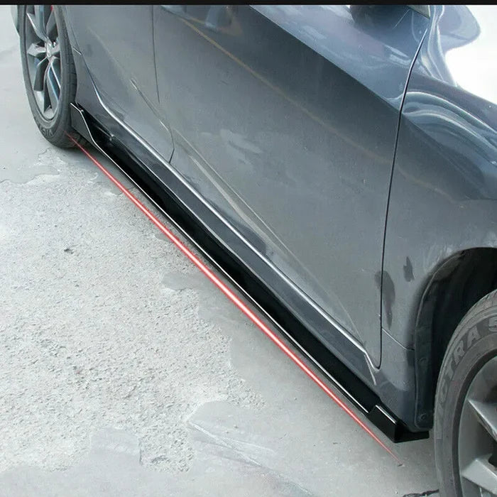 Gloss Black Side Skirts Extension - Honda Civic 22-26