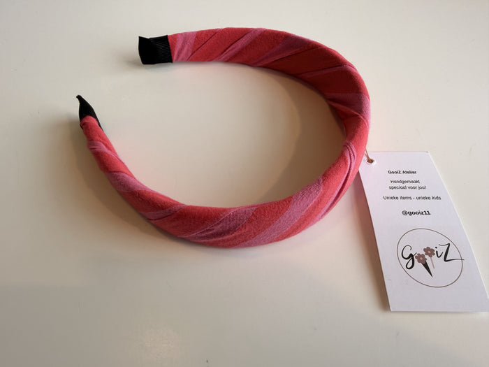 Gooiz | Haarband - streep roze/fuchsia