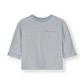 Gray Label | Baby L/S Pocket tee GOTS | stone gray - cream