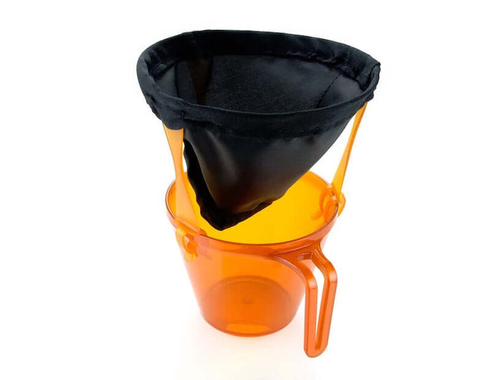 GSI Ultralight Pour Over Coffee Maker on a cup over a white background