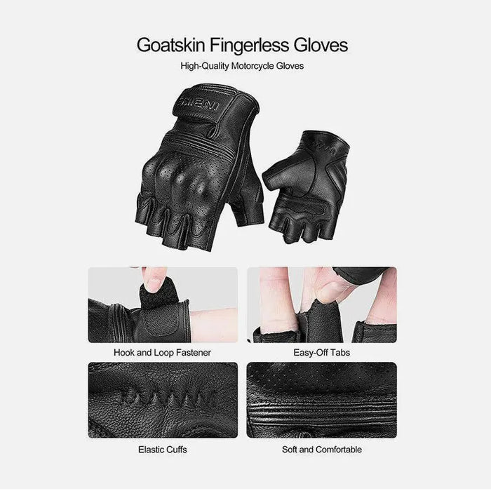 Half Finger Leather Gloves DOMINANCE