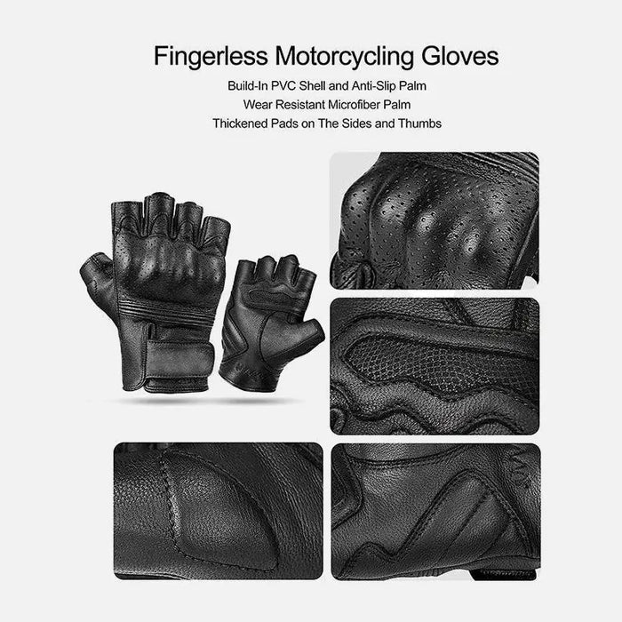 Half Finger Leather Gloves DOMINANCE