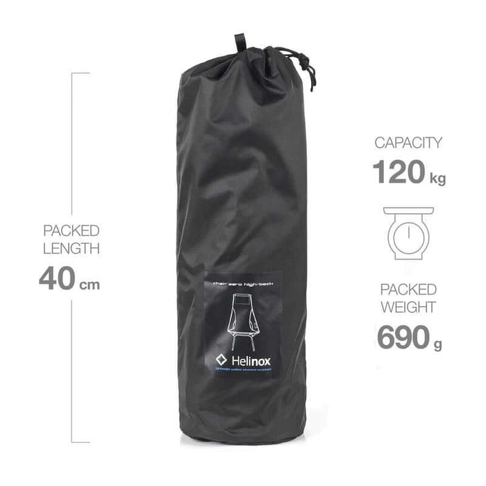Helinox Chair Zero High Back - Packed Dimensions 3