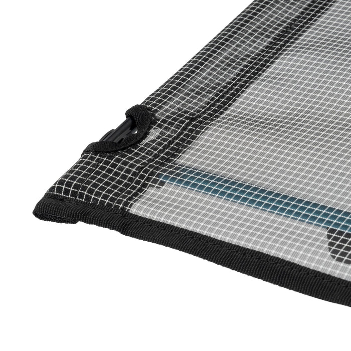 Close-up of a Helinox Camping Table Foldable with black trim on a white background