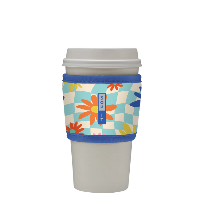 Sok-It HotSok - Floral Checkerboard 1-Size-Cup 6.58 HotSok-SS Floral