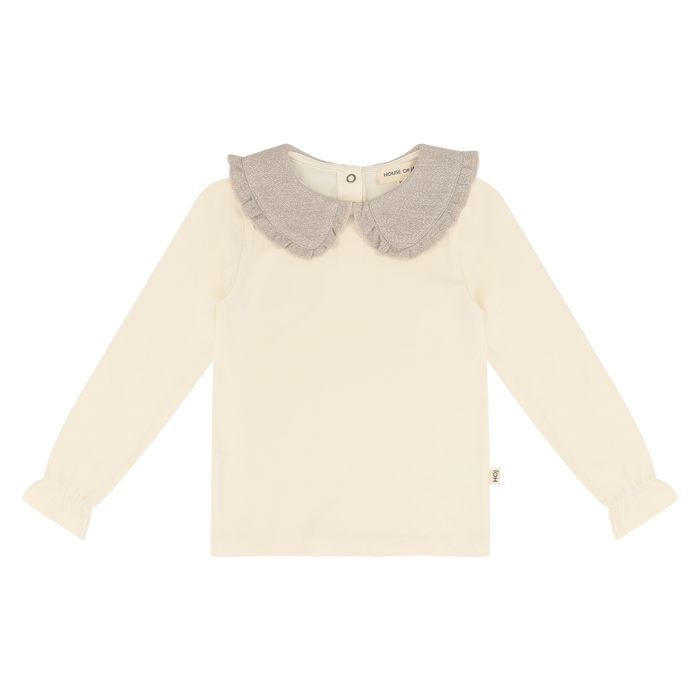 House of Jamie | Collar tee | Cream & shimmer beige