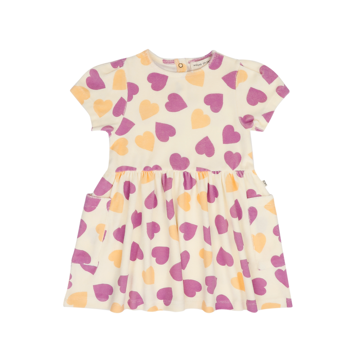 House of Jamie | Relaxed pocket dress happy hearts