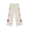House of Jamie | Stars classic ruffled pants | Sandshell (rib velvet)