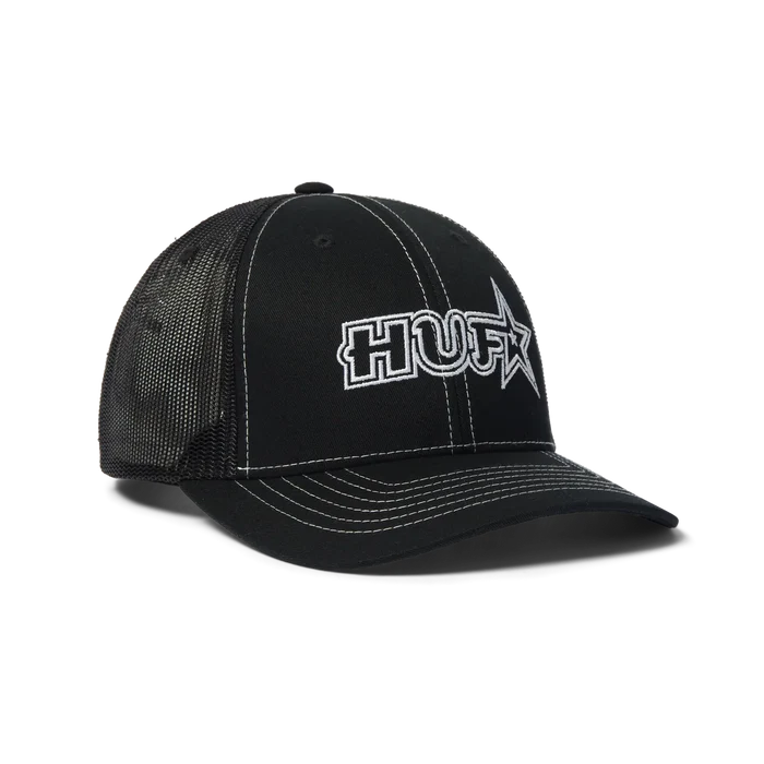 HUF Galaxy Black Trucker Hat