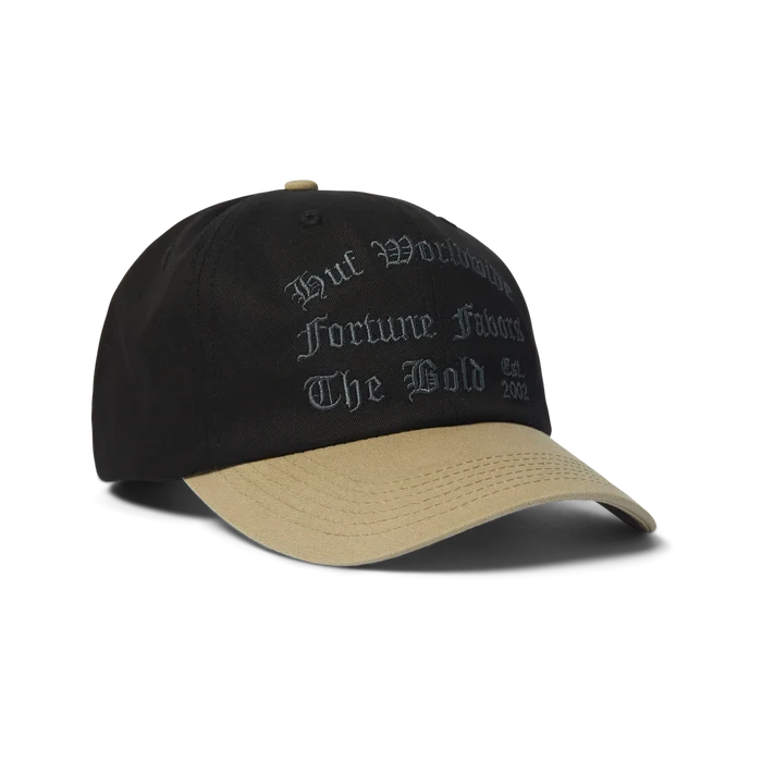 HUF Olympia Black 6 Panel Hat