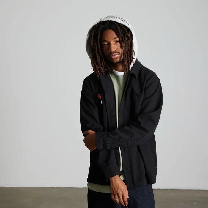HUF Olympia Black Hooded Overshirt