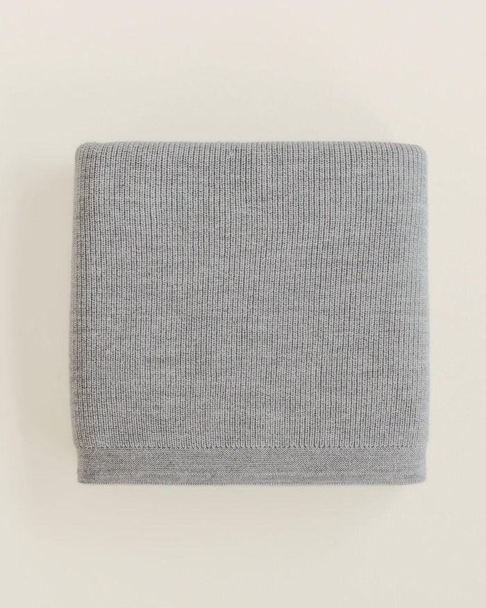 Hvid |Blanket felix Grey melange