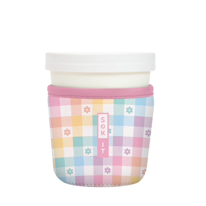 Sok-It IceCreamSok - Gingham Flowers   IceCreamSok-Spring Holiday