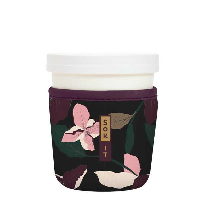 Sok-It IceCreamSok - Modern Floral 16oz-Ice-Cream-Pint 9.73 IceCreamSok-FW Floral