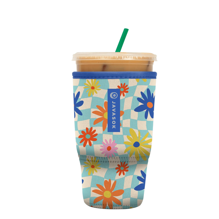 Sok-It JavaSok - Floral Checkerboard Large-30-32oz 9.88 JavaSok-SS Floral