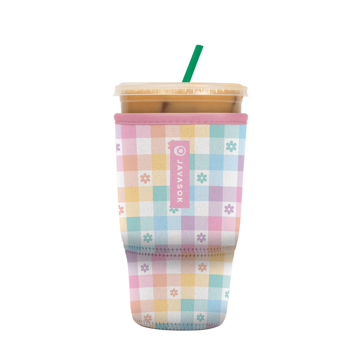 Sok-It JavaSok - Gingham Flowers Large-30-32oz 17.99 JavaSok-SS Floral
