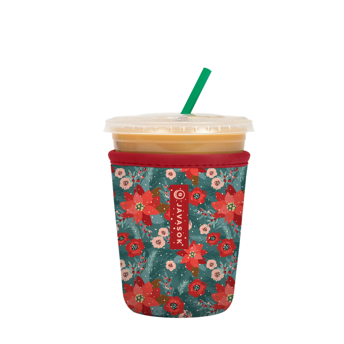 Sok-It JavaSok - Pastel Poinsettias Small-16-20oz 6.99 JavaSok-Winter Holiday