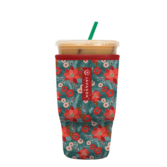 Sok-It JavaSok - Pastel Poinsettias Large-30-32oz 8.99 JavaSok-Winter Holiday