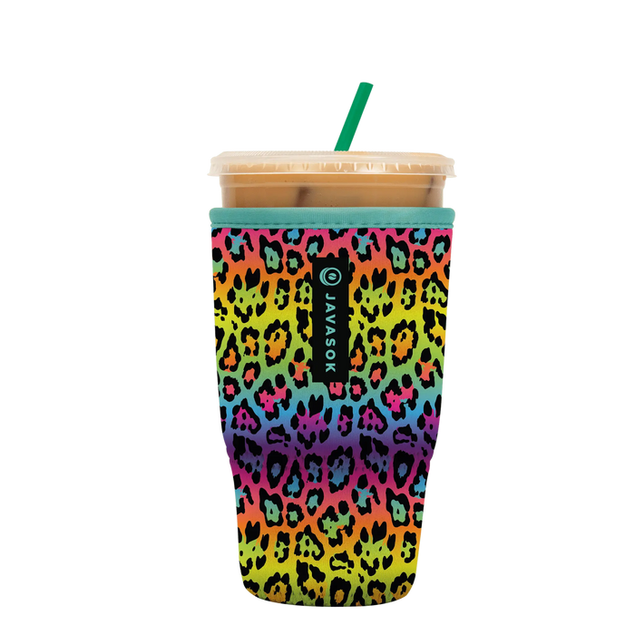 Sok-It JavaSok - Rainbow Leopard Large-30-32oz 17.99 JavaSok-Animal Prints