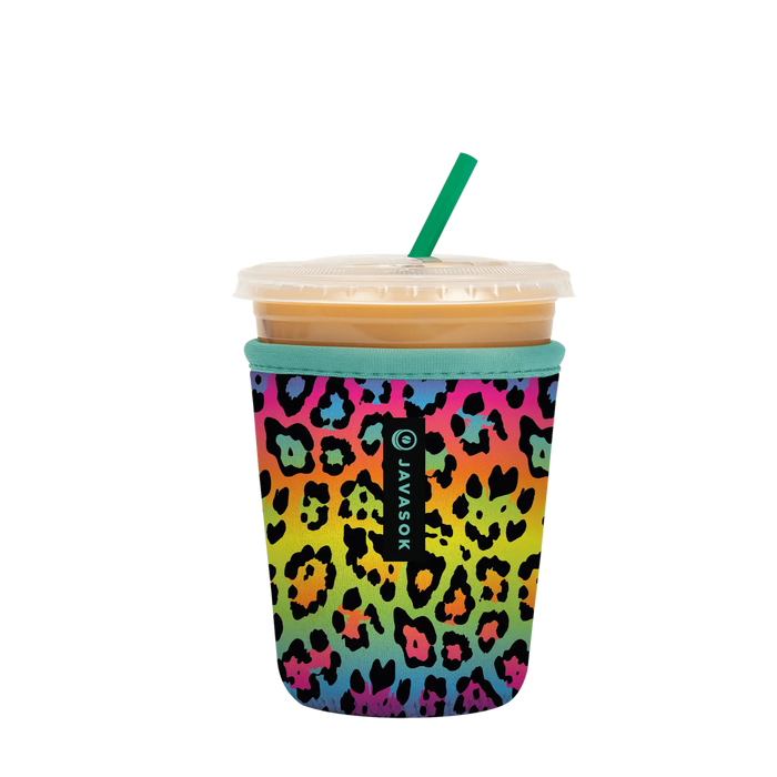 Sok-It JavaSok - Rainbow Leopard Small-16-20oz 13.99 JavaSok-Animal Prints