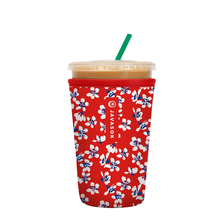 Sok-It JavaSok - Red White and Bloom Medium-22-28oz 11.18 JavaSok-Summer Holiday