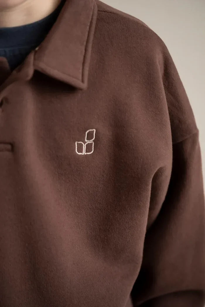 Jenest | Cameron polo sweater | fondant brown