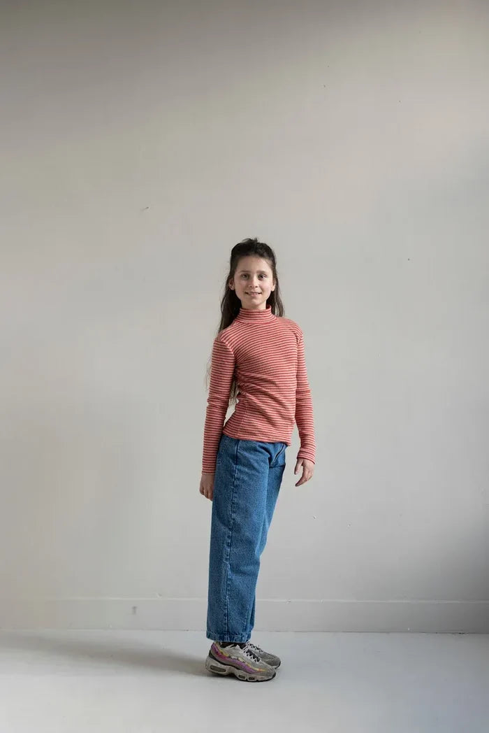 Jenest | Tara turtle neck ls tshirt | beige red
