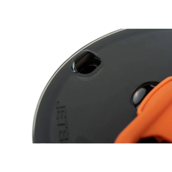Close-up of a lid  on a white background