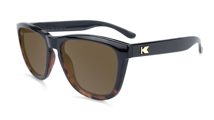 Knockaround Sunglasses Premiums - Glossy Black and Tortoise Shell 1